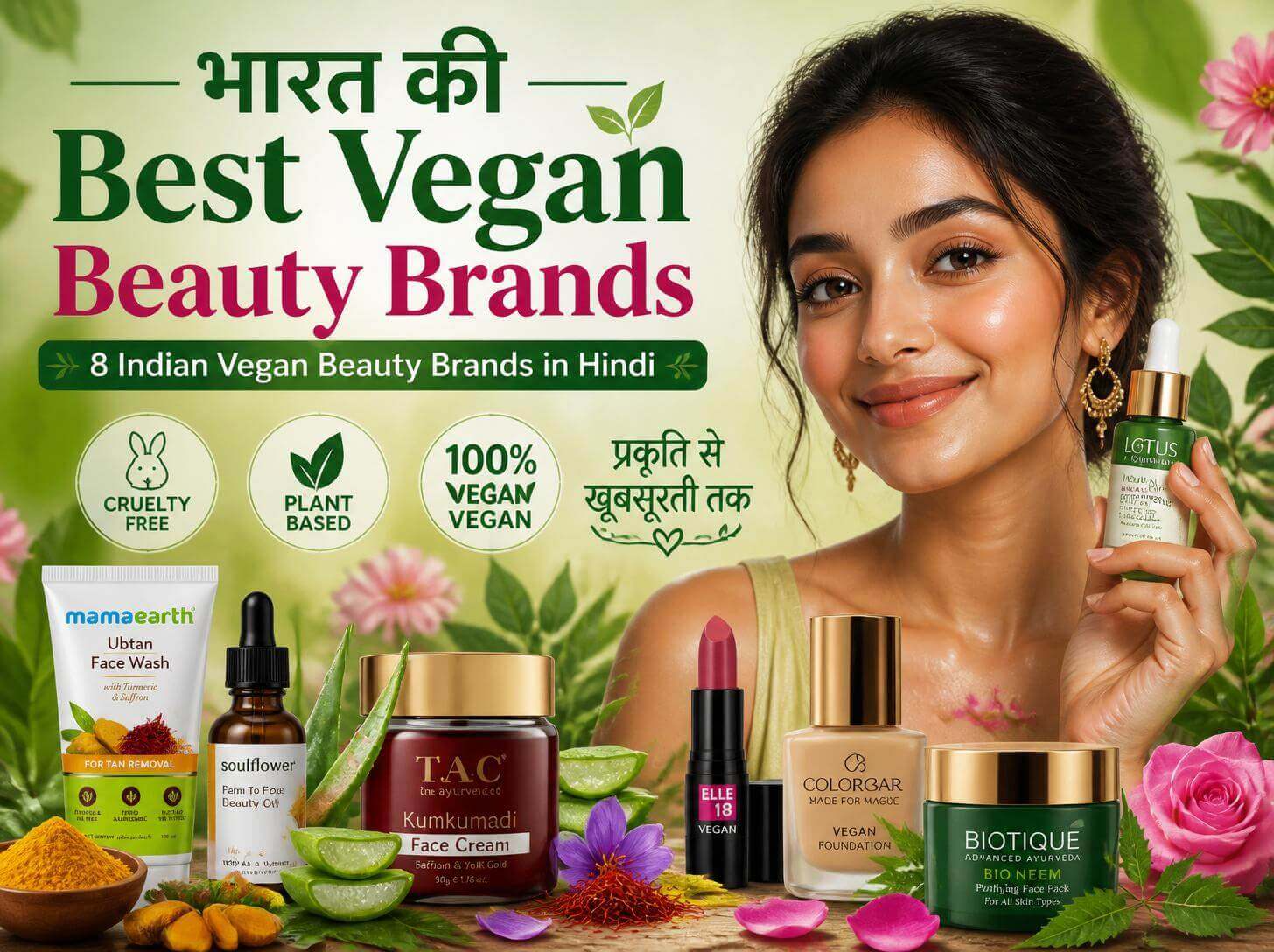 भारत की Best Vegan Beauty Brands | 8 Indian Vegan Beauty Brands in Hindi