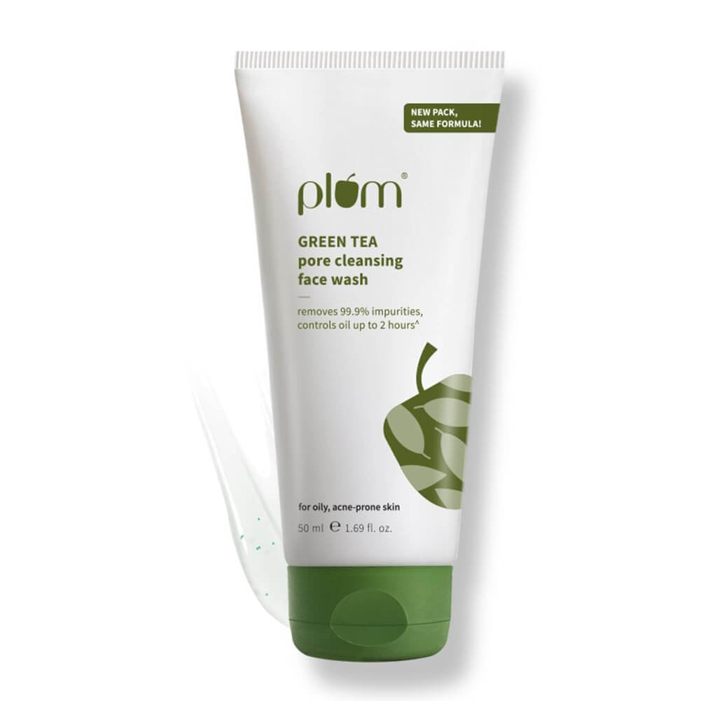 Plum Green Tea Pore Cleansing Face Wash for Oily, Acne Prone, Dry & Combination Skin | with Glycolic Acid | Fight Pimples & Control Excess Oil