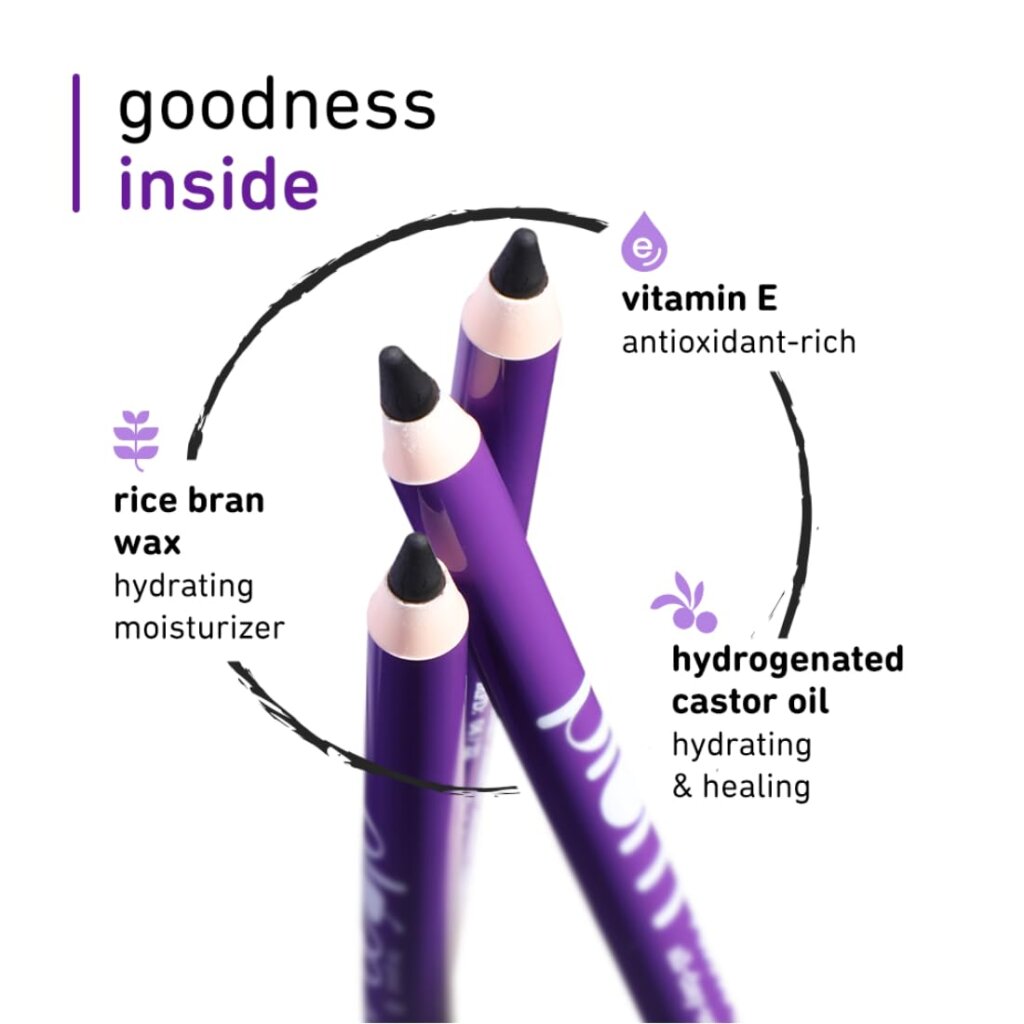 Plum Naturstudio All-Day-Wear Kajal | Water & Smudge-Proof | 24-Hour Long Stay | Intense Matte Black | Gel Finish | 2-In-1 Kajal & Eyeliner