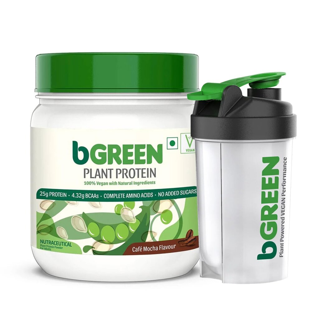 
bGREEN by HealthKart Vegan Plant Protein Powder, 25 g Protein (Pea Protein Isolate & Pumpkin Seed), Amino Acid Profile, Antioxidant Rich, Muscle Repair