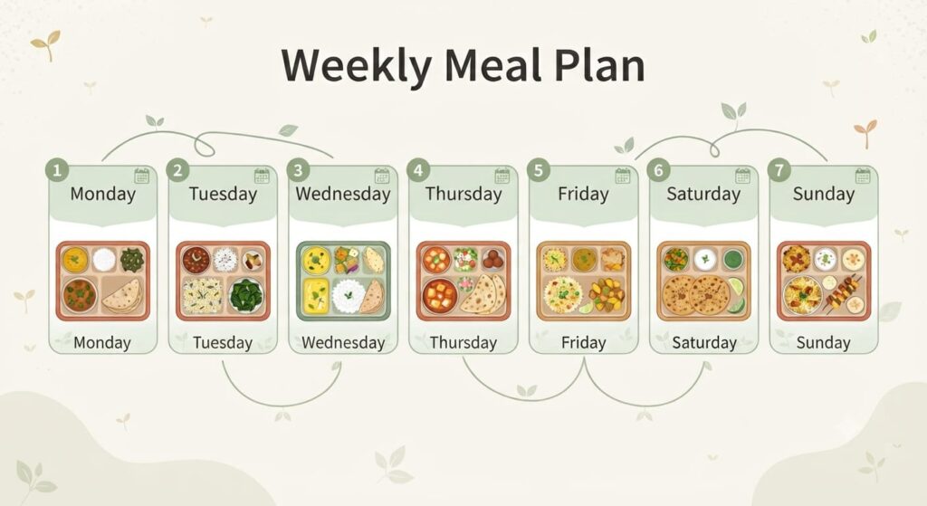 weekly Indian vegan meal plan